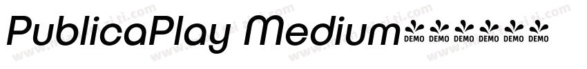PublicaPlay Medium字体转换